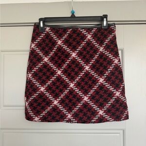 Plaid Red and Black Women's Skirt